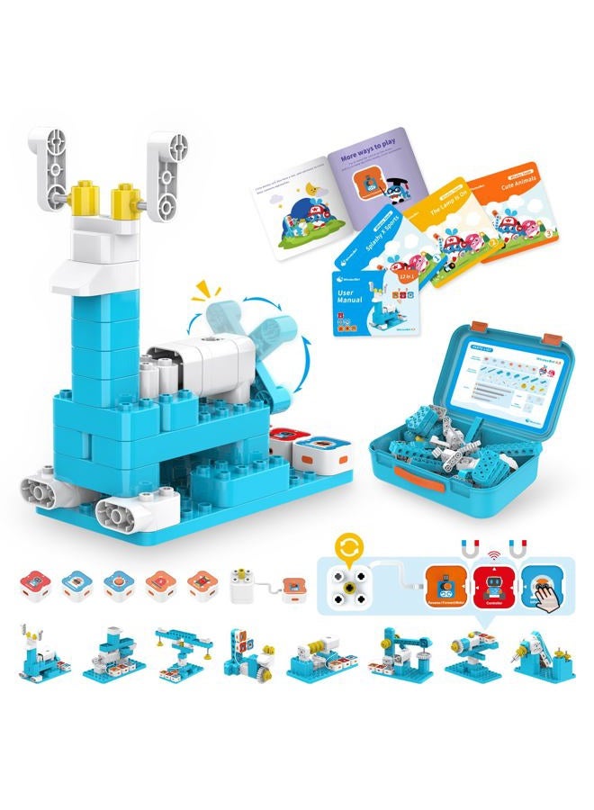 Whalesbot A3 Coding Robot for Kids, Multiple Sensors Coding Block STEM Building Set, 12 in 1 Story Based Tutorial, STEM Toys for Kids 3+ Years, Gift Choice for Children - Image 1