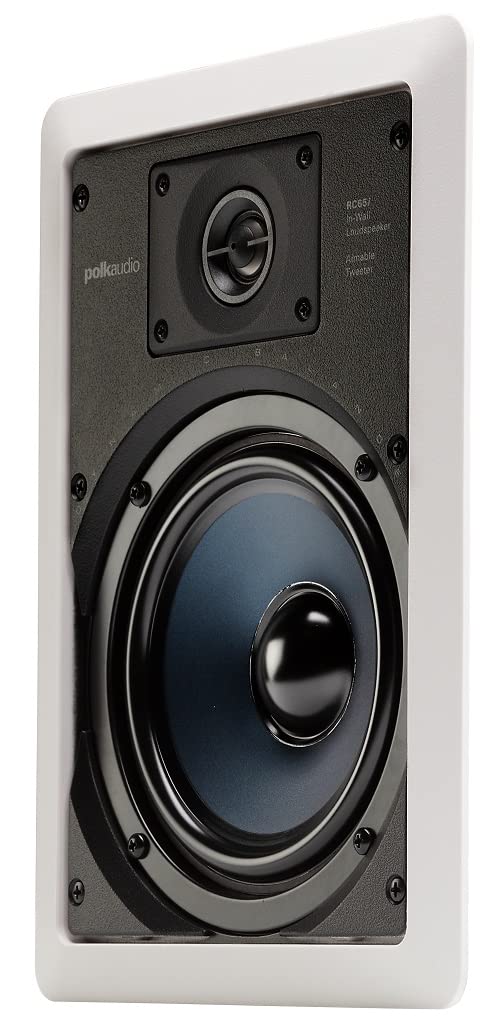Polk Audio RC65i 2-Way Premium in-Wall 6.5 Speakers, Rectangular Indoor Speakers, Set of 2 Perfect for Damp and Humid Indoor Placement - Bath, Kitchen, Covered Porches (White, Paintable Grille) - Image 4