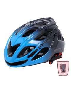 ZHENCOOL Integrated Bike Helmet for Mountain  Road Cycling 088-black and blue gradient + charging taillight