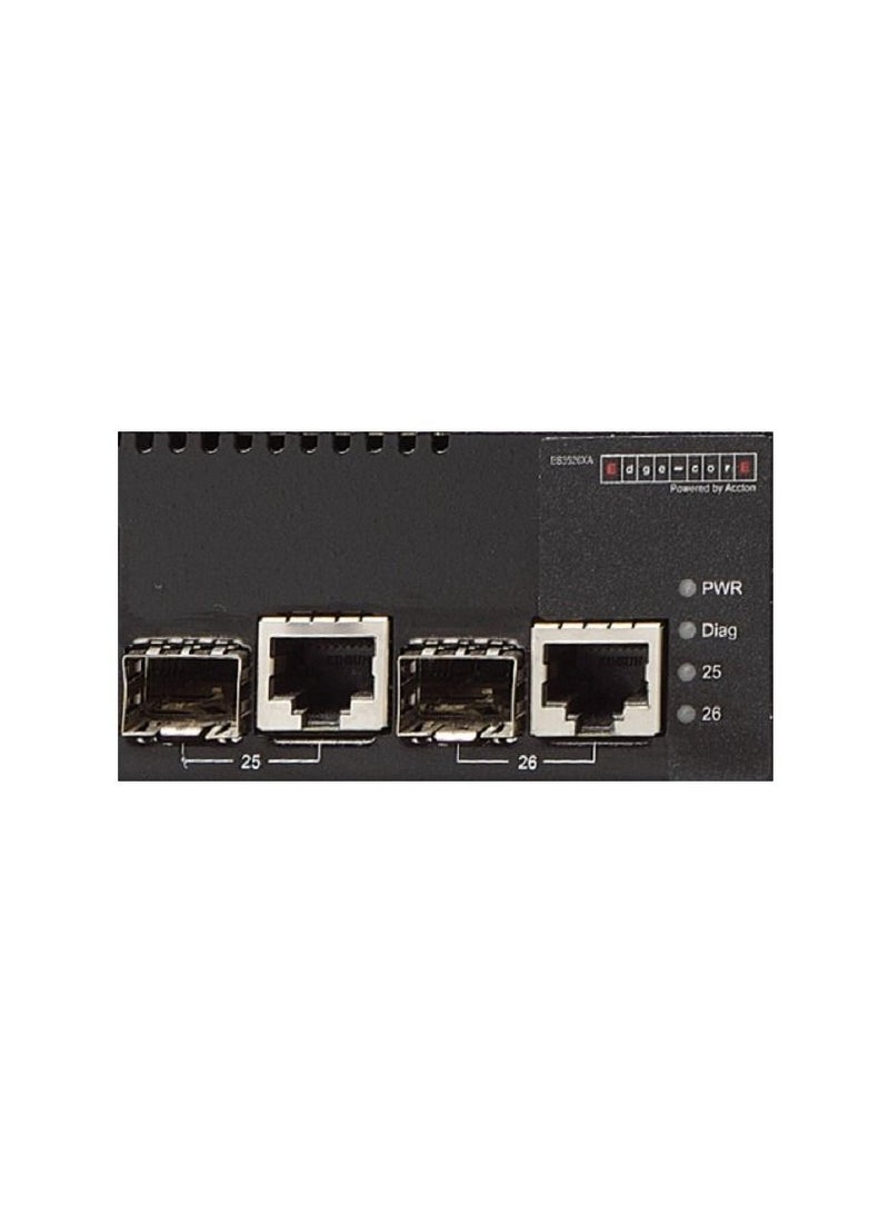 Edge-Core مفتاح سيلنت مُدار 10/100Mbps بـ 24 منفذ L2/4 مع مجموعة منافذ SFP - Image 3