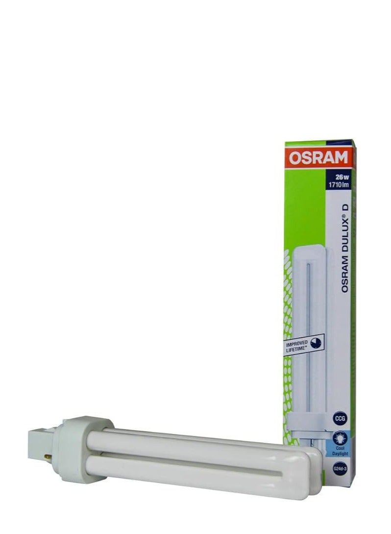 Osram Dulux-D 26 Watt 26W / G24D-3 Cap / 865 Daylight Color 