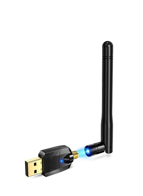 SYOSI, Long Range USB Bluetooth 5.1 Adapter for PC, High Gain Bluetooth 5.1 Dongle Receiver for Bluetooth Earphone, Mouse, Keyboard, Speakers, for Desktop Laptop Supports with Windows 11, 10