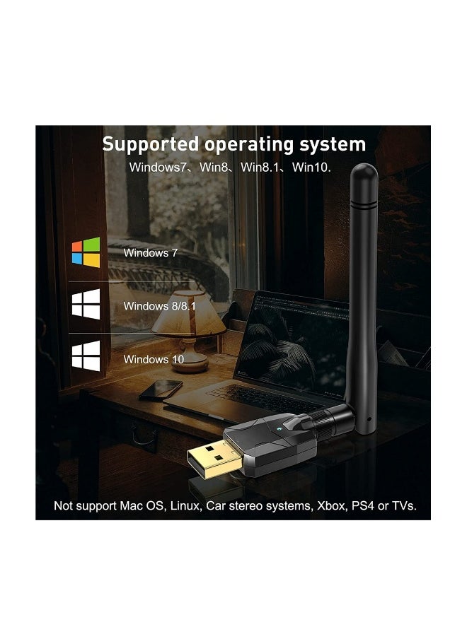 Generic SYOSI, Long Range USB Bluetooth 5.1 Adapter for PC, High Gain Bluetooth 5.1 Dongle Receiver for Bluetooth Earphone, Mouse, Keyboard, Speakers, for Desktop Laptop Supports with Windows 11, 10  - Image 4