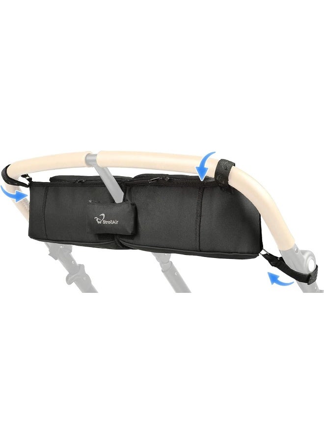 StrollAir - Universal Best Double Parent Stroller Organizer Caddy Insulated Cup Holder Console - Image 1