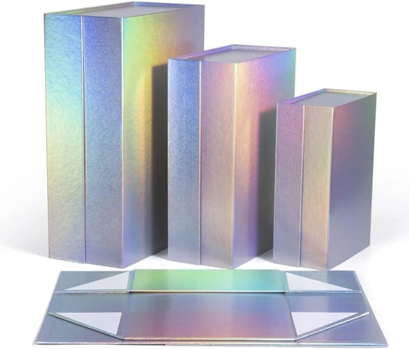 Red Dot Gift REDDOTGIFT® Pack of 2 Rainbow Color Flat Cardboard Boxes, 32 * 24 * 9cm - Image 1