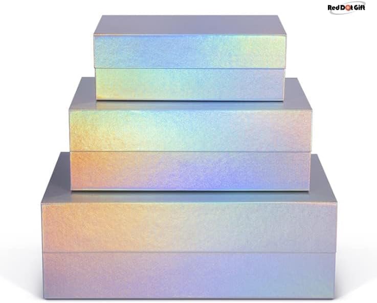 Red Dot Gift REDDOTGIFT® Pack of 2 Rainbow Color Flat Cardboard Boxes, 32 * 24 * 9cm - Image 5