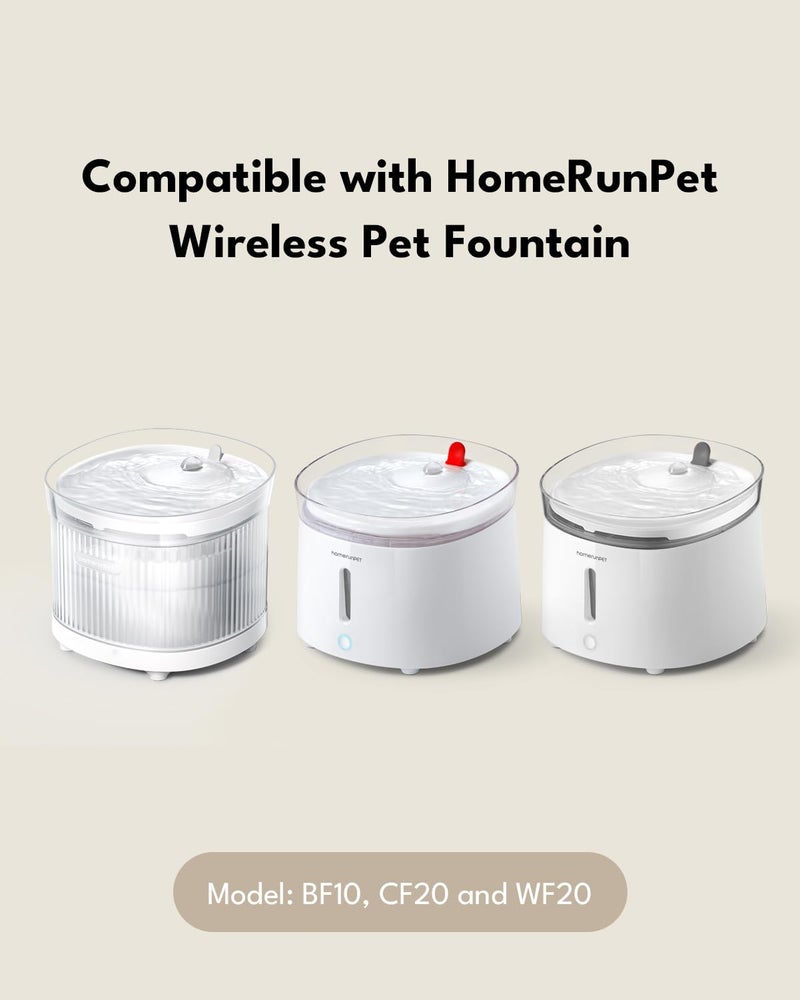 Homerunpet Pet Fountain Filters Replacement for Wireless Pumps Cat Water Fountain Dog Water Dispenser WF20/CF20/BF10 - Image 3