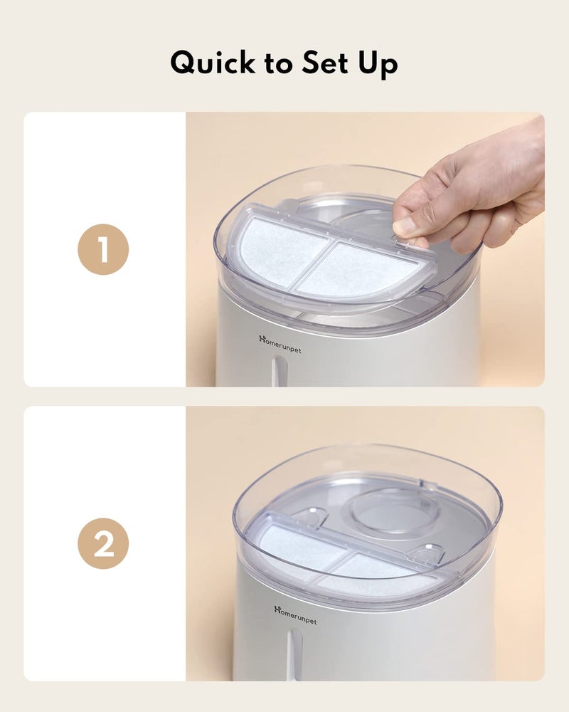 Homerunpet Pet Fountain Filters Replacement for Wireless Pumps Cat Water Fountain Dog Water Dispenser WF20/CF20/BF10 - Image 5