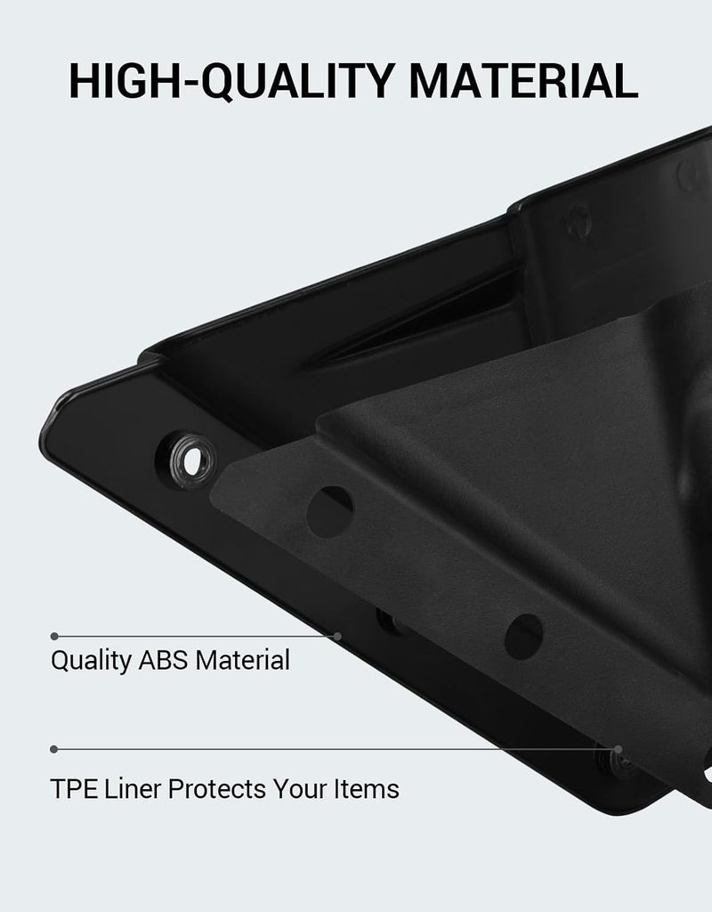 Ecarzo Front Storage Pockets Box for 2021-2023 Ford Bronco 4 Door Cup Holder Side Organizer Storage Expansion Interior Accessories 2 PCS - Image 4