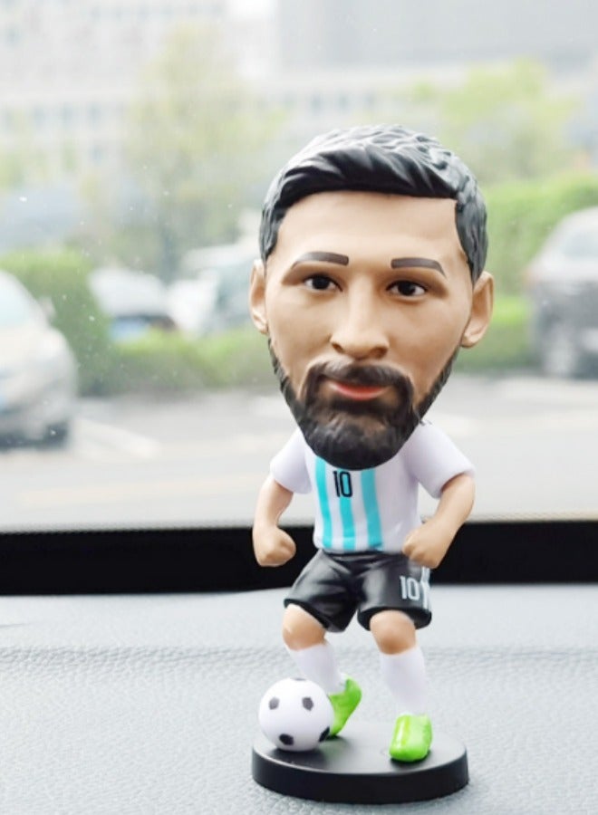 EBMINI Creative Shaking Head Football Star Doll Car Ornament 