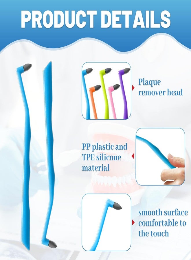Ceonam 10 Pack Dental Teeth Plaque Remover Brushes Tools, Ergonomic Handle Design, Multicolor Tooth Stain Eraser Tartar Polisher Cleaning Kit for Oral Care - Image 3