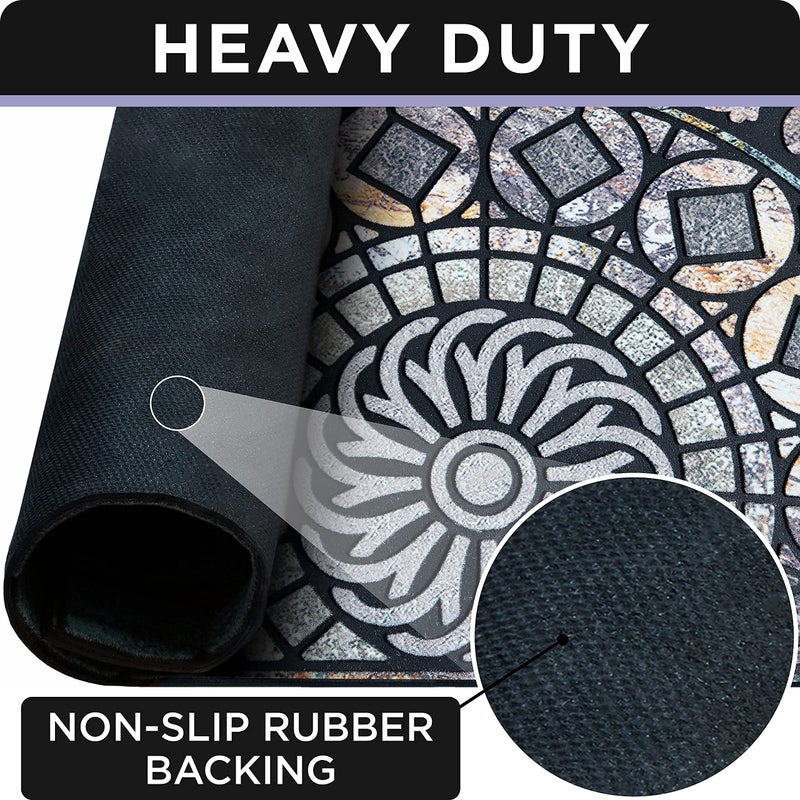ubdyo Unique Stylish Front Door Mat - Low Pile Easy Fit Door Matt - Muddy Dirt Trapping Welcome Mat, Heavy Duty Doormat Outdoor Entrance - Sweet Home Gift - Doormat Indoor Entrance - Large 23â€ x 36â€ - Image 3