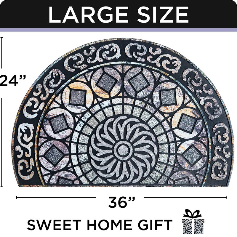 ubdyo Unique Stylish Front Door Mat - Low Pile Easy Fit Door Matt - Muddy Dirt Trapping Welcome Mat, Heavy Duty Doormat Outdoor Entrance - Sweet Home Gift - Doormat Indoor Entrance - Large 23â€ x 36â€ - Image 4