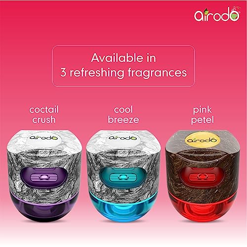 Airodo air twist, Car Air Freshener, Long-lasting, Spill-proof - Cocktail Crush (pink | 60g) - Image 5