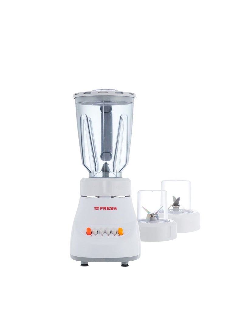 Fresh Fresh Elshabah Blender with 2 Mills, 1.5 Liters, 360 Watt ,White 