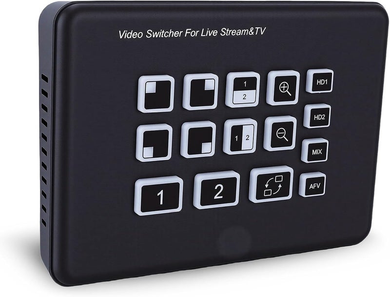 VBESTLIFE Video Switcher for Live Streaming, Dual 1080P HDMI Input Capture Card, USB C 3.0 HDMI Switcher Low Latency, for OBS, for Gaming Console - Image 1