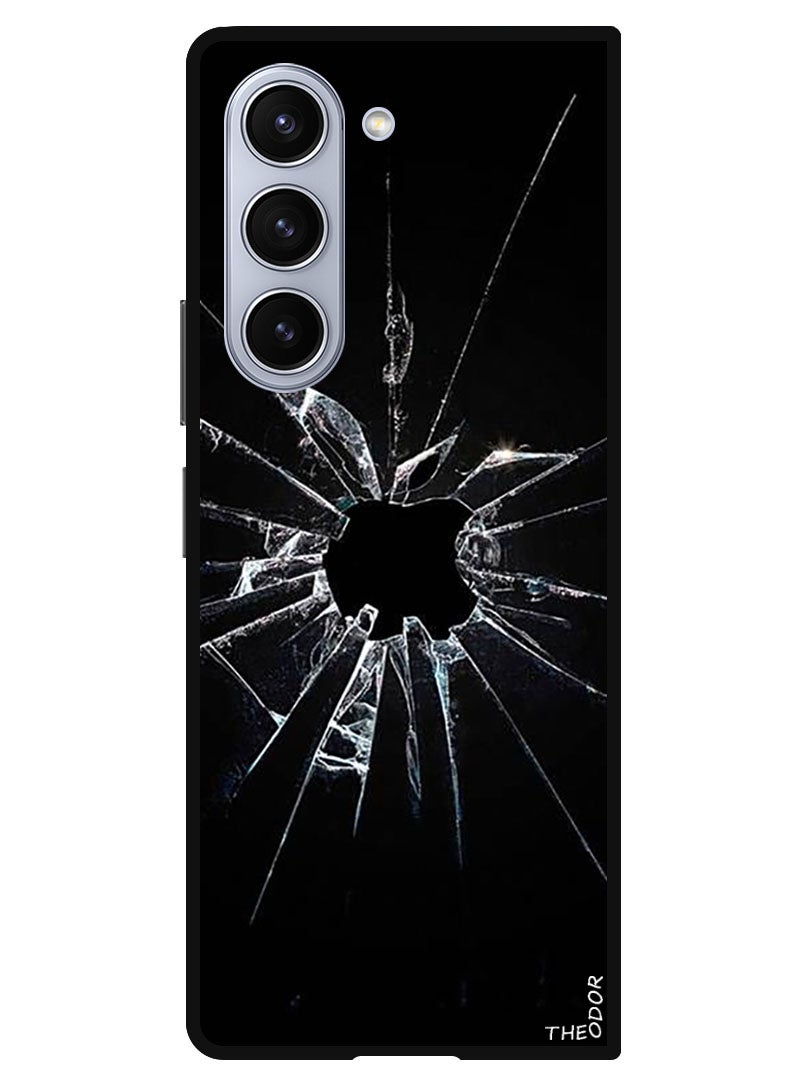 Theodor Protective Case Anti Scratch Shock Proof Bumper Cover For Samsung Galaxy Z Fold 6 Cracked Glass Apple Logo - Image 1