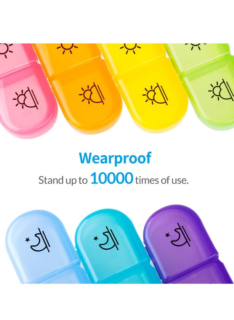 Pill Organizer 3 Times a Day, Large Weekly Pill Case 7 Day, Daily Pill Box with 21 Compartments, Pill Dispenser Supplement Holder for Pills/Vitamin/Fish Oil - Image 3