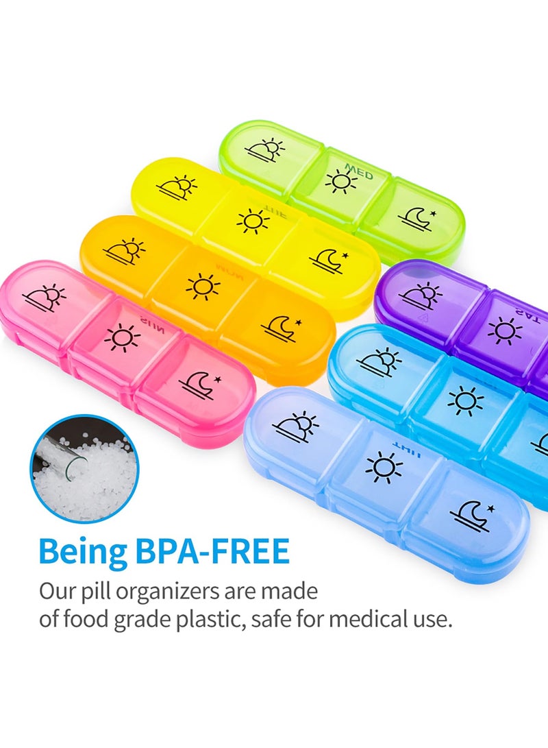 Pill Organizer 3 Times a Day, Large Weekly Pill Case 7 Day, Daily Pill Box with 21 Compartments, Pill Dispenser Supplement Holder for Pills/Vitamin/Fish Oil - Image 4