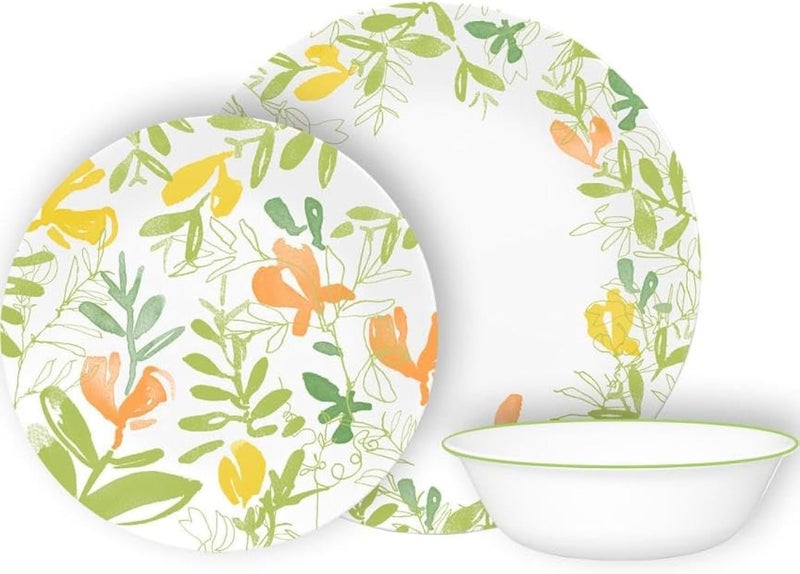 Corelle Contemporary Fruits Dinnerware Set White, 12-Piece - Image 1