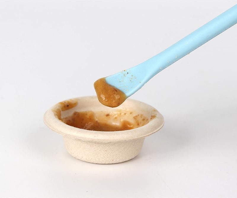 WOLEDOE 2Pcs Crested Gecko Food Mixing Spoon, Feeding Spoon fit Lizard Gargoyle Bearded Dragon - Blue - Image 3