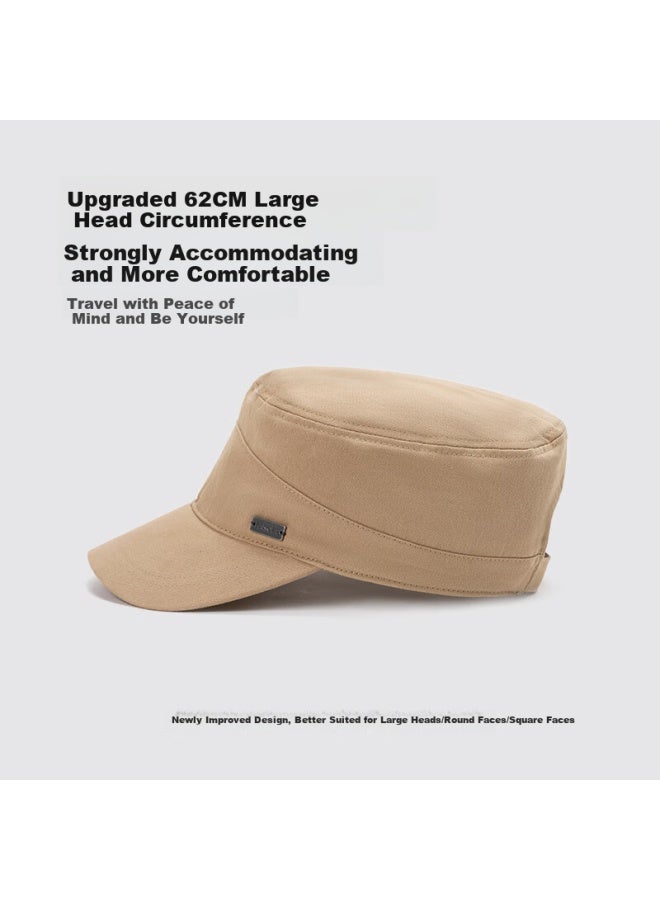 Fancet Men's Summer Korean Style Casual Large Size Military Cap Cotton Breathable Sun Protection Baseball Cap Outdoor Sunshade Duckbill Hat - Image 2