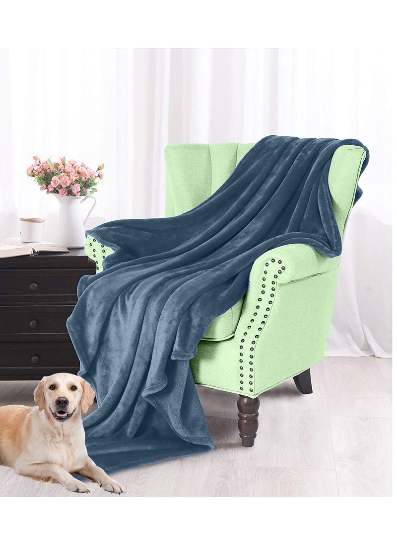 T G H - Flannel Fleece Double Size 220x240cm for All Season Fluffy Blanket Warm Bed Blanket Throw for Sofa & Bed Comfortable and Soft Blanket - Image 1