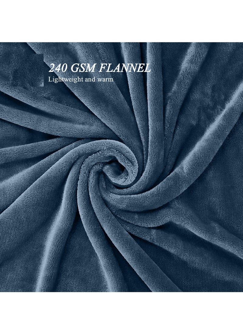 T G H - Flannel Fleece Double Size 220x240cm for All Season Fluffy Blanket Warm Bed Blanket Throw for Sofa & Bed Comfortable and Soft Blanket - Image 1