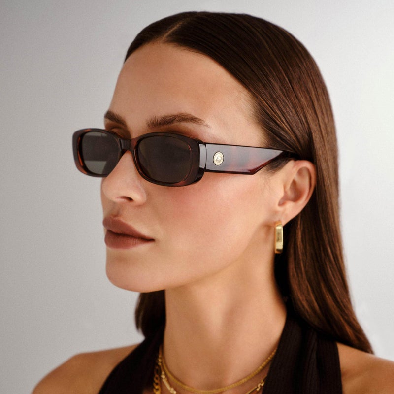 Le Specs Unreal! Sunglasses - Tort, Rectangle, Unisex, Classic 'Everyday' Style - Image 4