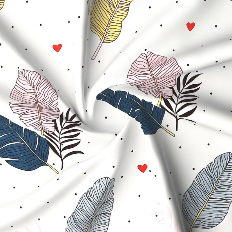 RD TREND 210 TC Queen Size Bedsheet for Double Bed Microfiber Double Bedsheet 90X90 Inches with 2 Pillow Cover 18X28 Inches Cream - Image 2