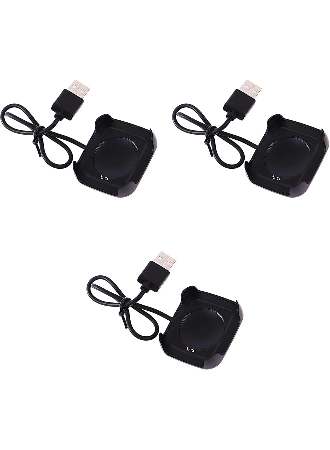S-TOP 3 Pcs Black Charging Cable Charger Cord for HW22 Smartwatch Intelligent Watch Smart Watch Charger Magnetic,Dock Holder Stand USB Cable Adapter Cables(30cm),Smartwatch Cables & Chargers - Image 1