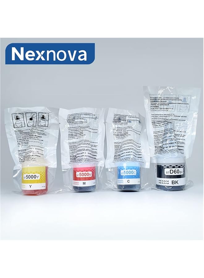 NexNova Ink Btd60 Bt5000 For Brother Pack Of 4 Black Cyan Magenta Yellow For Dcp T300 T510W T710W Mfc T810W T910Dw Hl T4000Dw Dcp T310W T510W T710W Mfc T810W T910Dw T4500Dw Dcp T300 - Image 4
