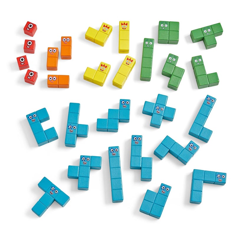 hand2mind hand2mind Numberblocks Wooden Building Blocks Activity Set Wood Stacking Toy Counting Blocks Numbers for Toddlers Math Games Logic Puzzles Preschool Learning Activities Kids Birthday Gift  - Image 3