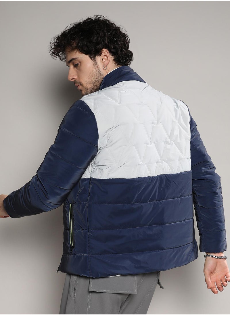 Men's Navy Blue & Moon Grey Parachute Puffer Jacket - pzsku/Z6A3B0B57AF588868E3E1Z/45/_/1741609361/a1588ff7-f176-403f-8a9b-c210681d9d0b