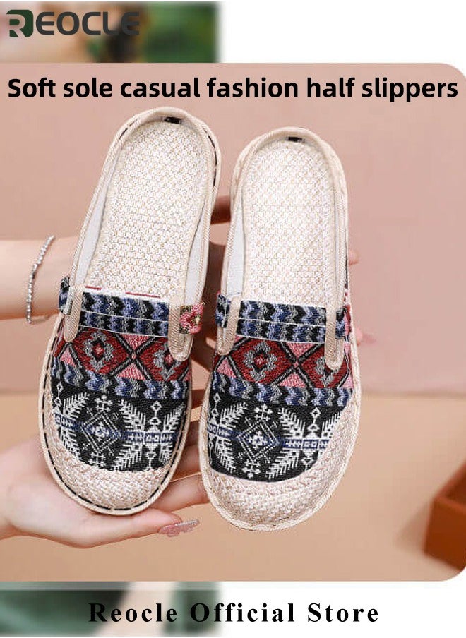 Women's Round Toe Casual Walking Mule Shoes Household Canvas Slippers Old Beijing Shoes Embroidered Shoes Kung Fu Tai Chi Shoes - pzsku/Z6A3B0D3DBF8F4C3FBB61Z/45/_/1726207664/21938a70-8218-42ed-8b55-a365aef521c0