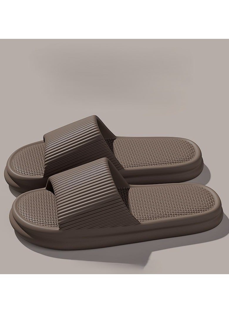 رياح رجالية ونسائية بسحاب ناعم بطبقة سميكة من النعل، صنادل انزلاقية، ملاءات رغوية للتعافي، أحذية داخلية للاستخدام المنزلي، الحمام، السباحة، الشاطئ، المشي، داخل وخارج المنزل. - Image 1