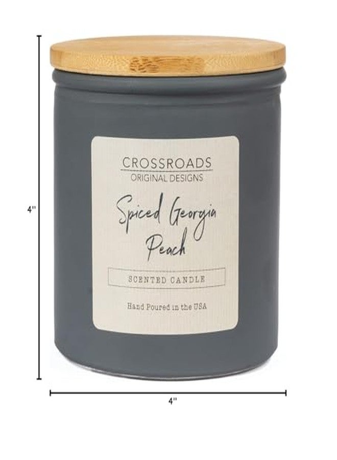 كروس رودز شمعة زجاجية ملونة برائحة الخوخ الجورجي المتبل من كروس رودز، 14 أونصة - Image 2