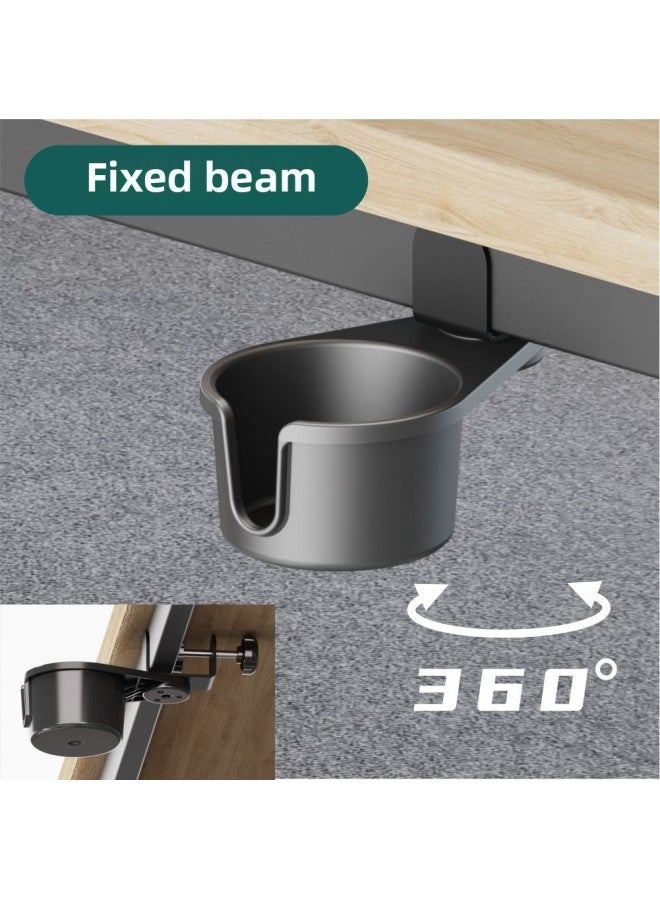 Table Side Water Cup Holder Headset Holder Office Desk Storage Rack Coffee Tea Paper Cup Holder Crossbeam Round Tube Treadmill-Color:Cross Member Fixed Cup Holder BJ-HL