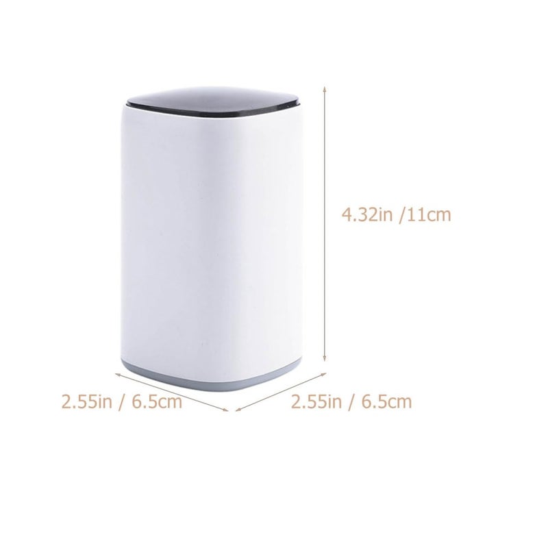 Automatic Press Toothpick Case And Cotton Swab Storage Box 2Pcs White Gray Pink Purple - Image 3