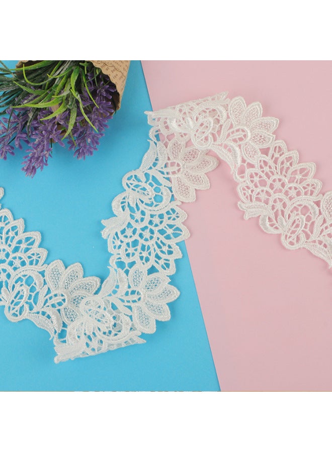 Cm Wide French Water-soluble Polyester Silk Embroidery Single-sided Wedding Dress Accessories White Women's Lace - Image 3