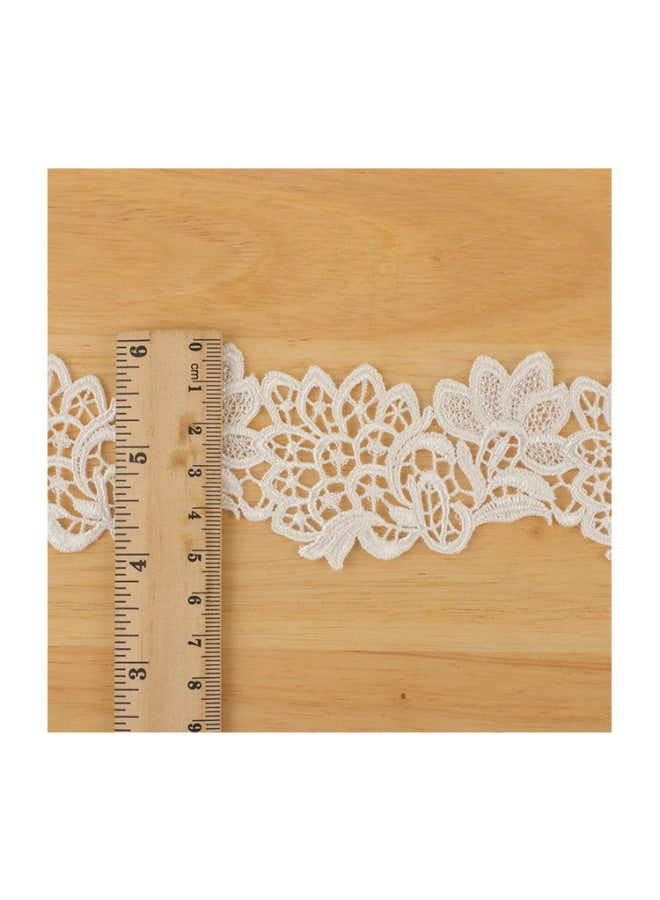 Cm Wide French Water-soluble Polyester Silk Embroidery Single-sided Wedding Dress Accessories White Women's Lace - Image 5