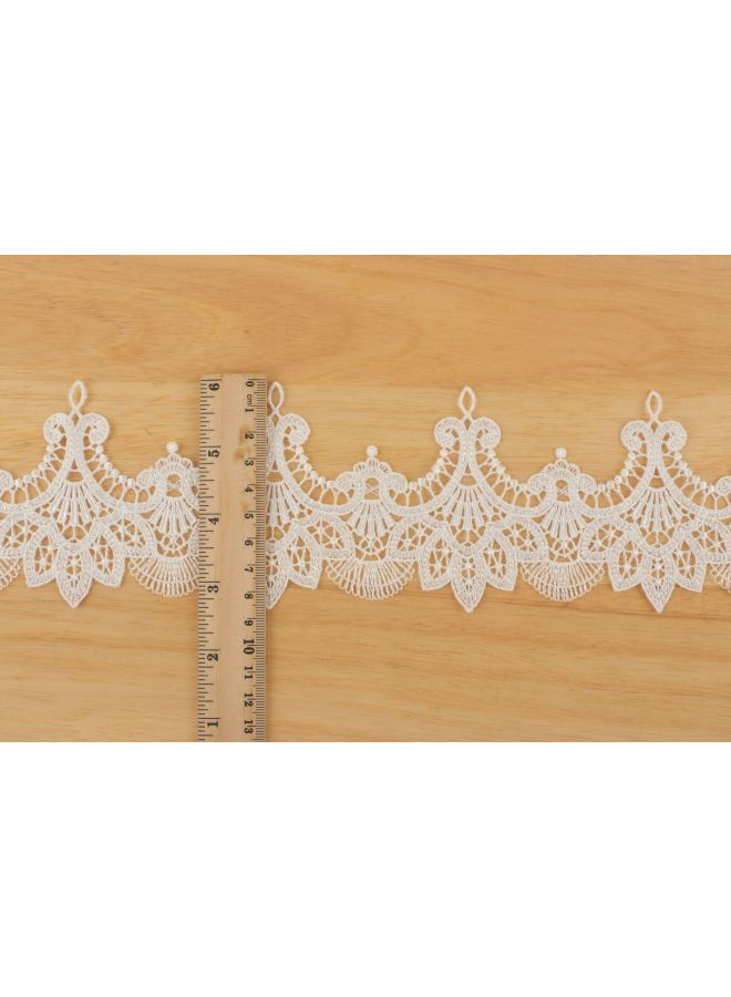 Cm Wide French Water-soluble Polyester Silk Embroidery Single-sided Wedding Dress Accessories White Women's Lace - Image 1