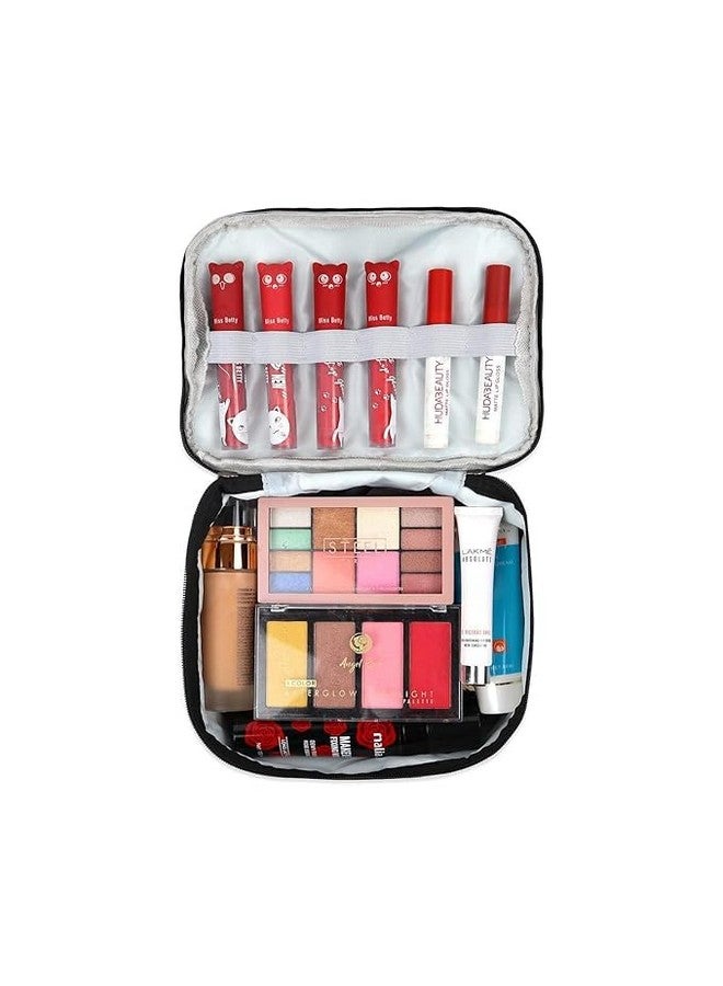 Dino's DINOS Transparent Makeup Bags Double Layer Travel Cosmetic Cases Make up Organizer Toiletry Bag with 2 Zipper for Women & Girl - Image 3