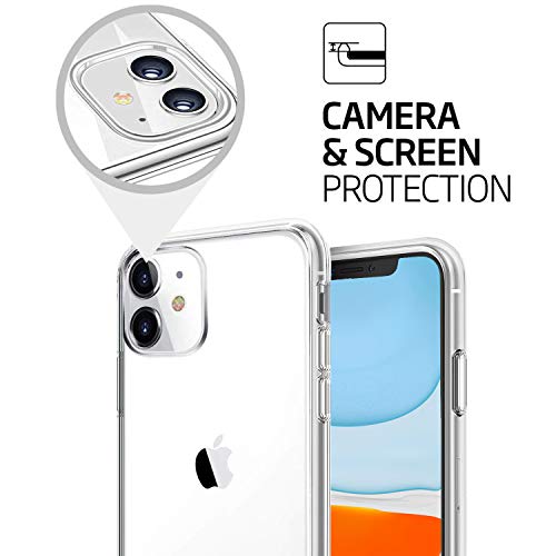 TENOC Phone Case Compatible with iPhone 11, Clear Case Shockproof Protective Bumper Slim Cover for 6.1 Inch - Image 5