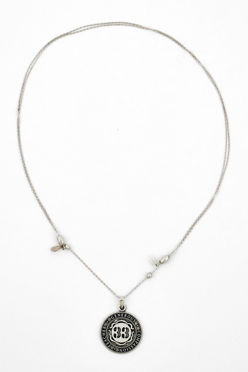 ALEX AND ANI Women Numerology Number 33 Necklace, Silver  - Image 2