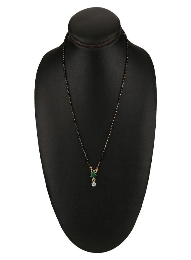 Efulgenz Indian Jewelry Mangalsutra Indian Black Beads Chain Indian Mangalsutra JewelryTraditional Black Beads Mangalsutra Pendant with Chain Jewelry for Women - Image 3