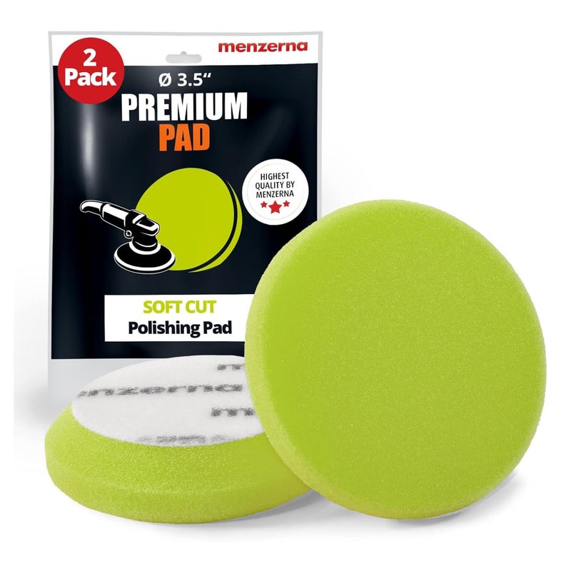 menzerna 35 Inch 2X Premium Polishing Pads Finish I High Shine Finishing Buffer Pad I Body Repair Buffing Polishing I with Safety Edge Velcro Attachment I Washable Long Lasting - Image 2