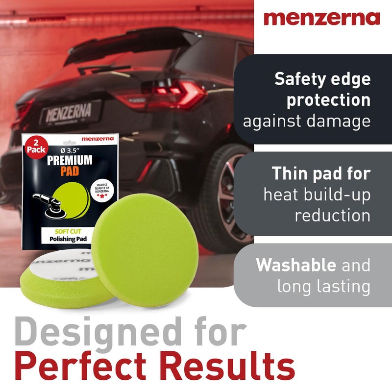 menzerna 35 Inch 2X Premium Polishing Pads Finish I High Shine Finishing Buffer Pad I Body Repair Buffing Polishing I with Safety Edge Velcro Attachment I Washable Long Lasting - Image 4