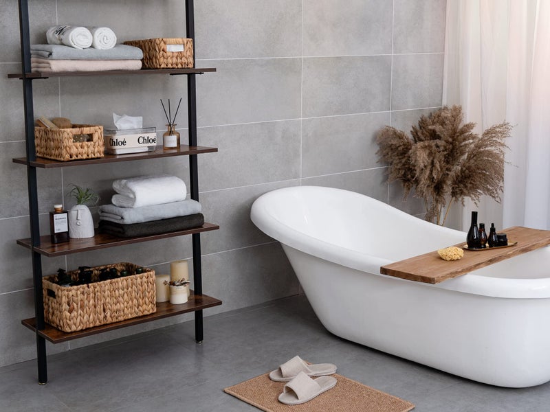 StorageWorks Water Hyacinth Storage Baskets  Square Wicker Baskets with Built-in Handles  Hand-Woven Baskets for Bedroom  Bathroom  Pantry  Shelves  Set of 3 (1PC Large  2PCS Medium) - Image 4