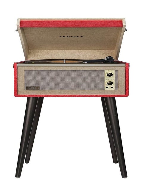 Crosley Bermuda Turntable with Bluetooth Record Player, Red